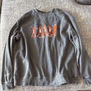 Gray Barstool golf Sweatshirt with Tiger Graphic XL Men